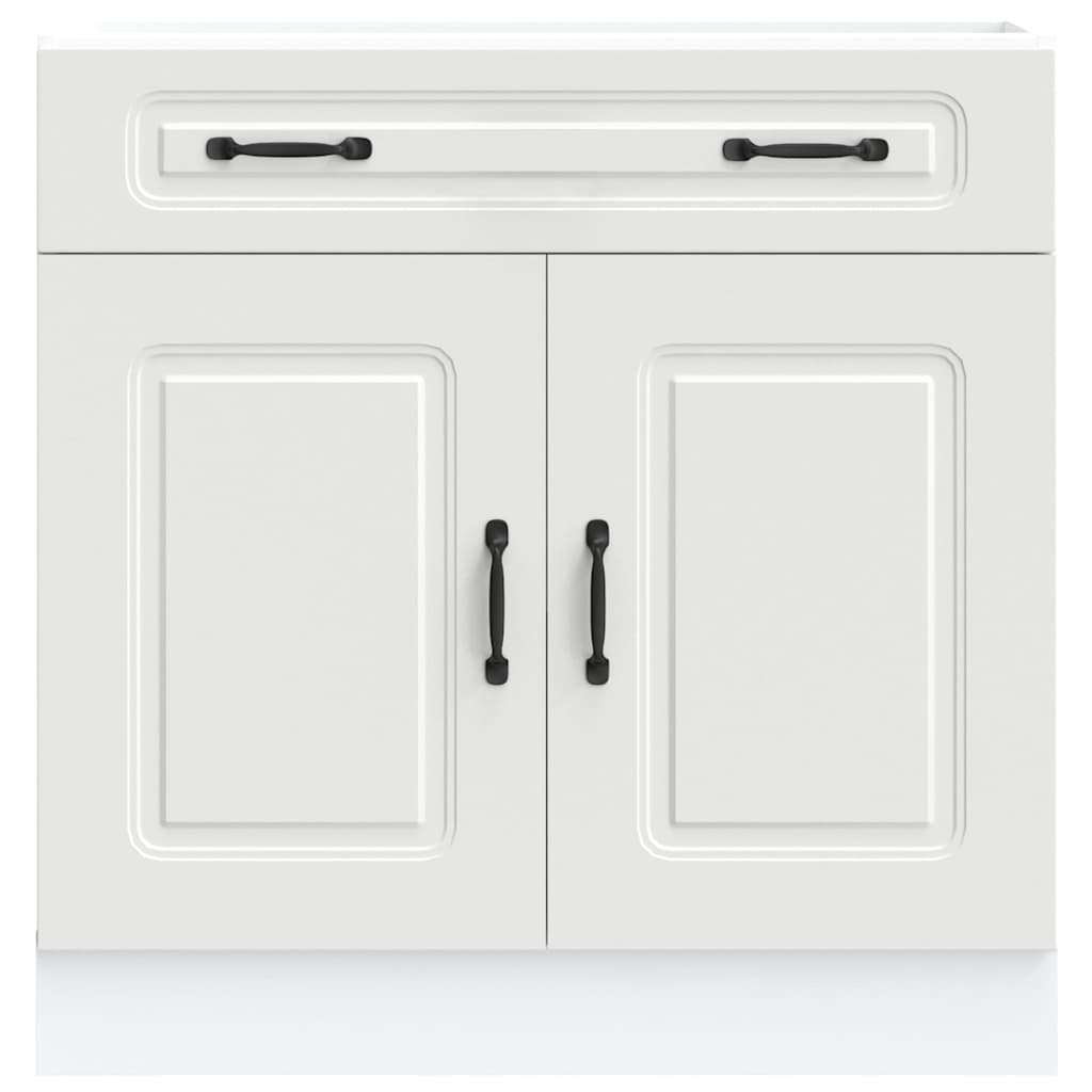 Kitchen Base Cabinet Kalmar White Engineered Wood