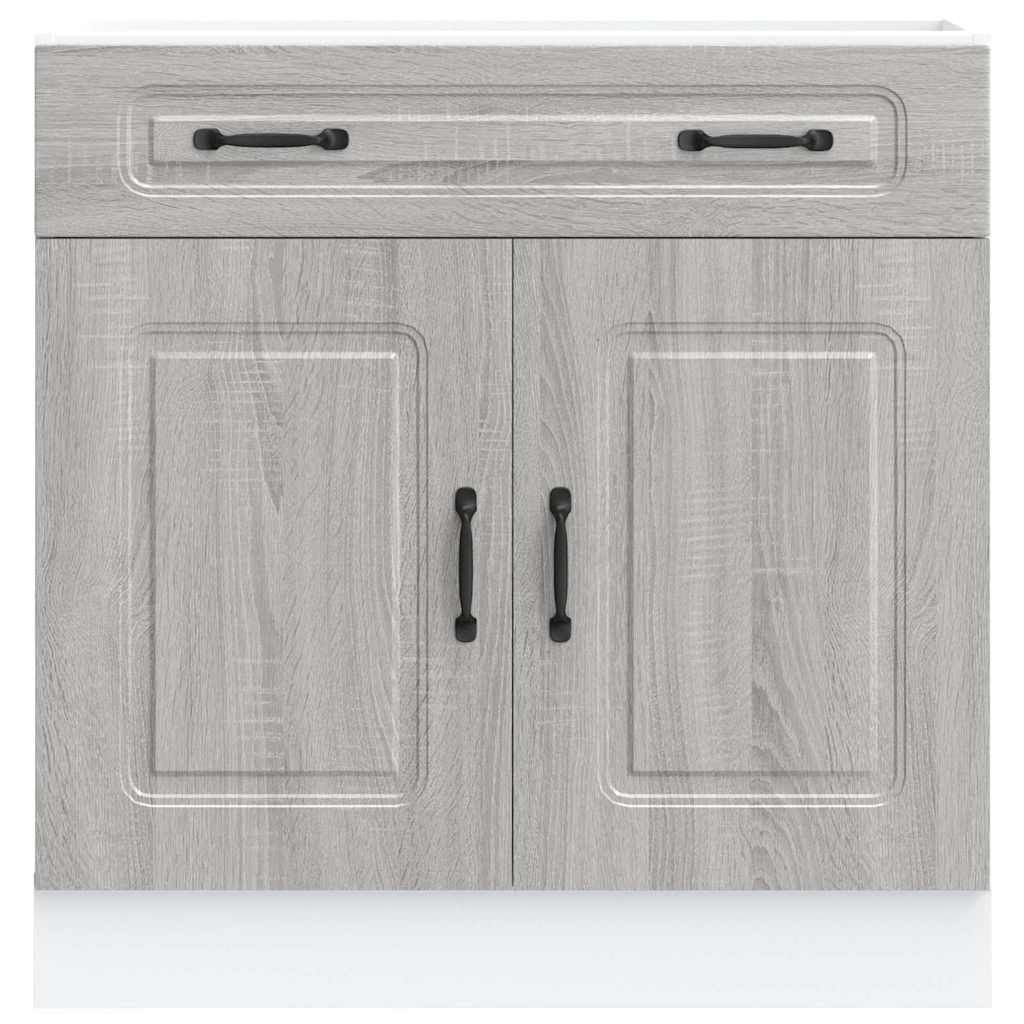 Kitchen Base Cabinet Kalmar Grey Sonoma Engineered Wood