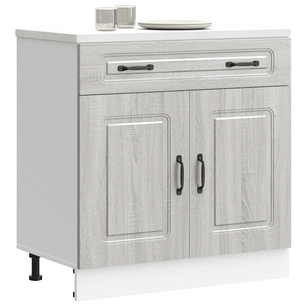 Kitchen Base Cabinet Kalmar Grey Sonoma Engineered Wood