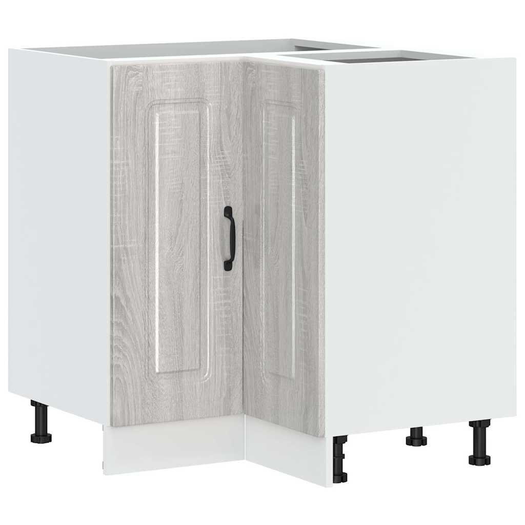 Kitchen Corner Base Cabinet Kalmar Grey Sonoma Engineered Wood