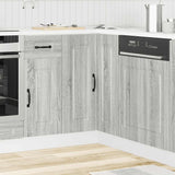 Kitchen Corner Base Cabinet Kalmar Grey Sonoma Engineered Wood