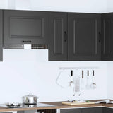 Kitchen Wall Cabinet Kalmar Black Engineered Wood