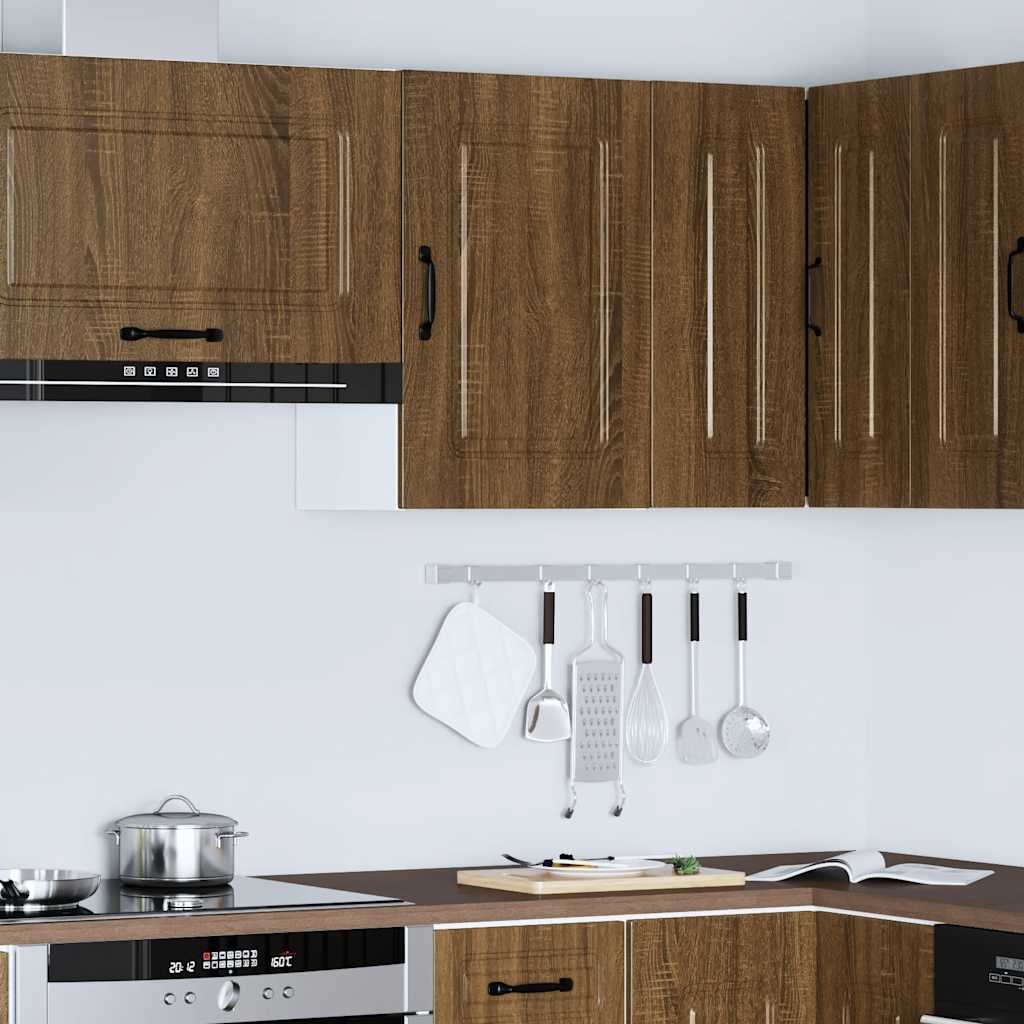 Kitchen Wall Cabinet Kalmar Brown Oak Engineered Wood