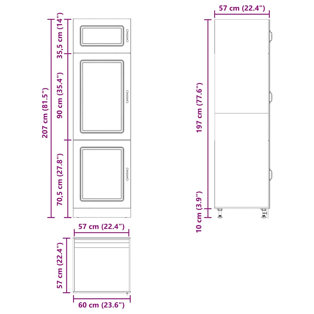 Kitchen Cupboard Kalmar Smoked Oak Engineered Wood