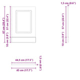 Dishwasher Panel Kalmar High Gloss White 45x1.5x67 cm Engineered Wood