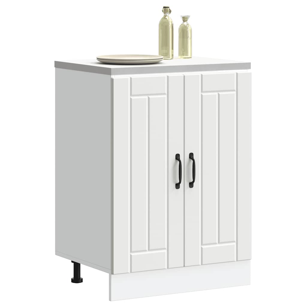 Sink Base Cabinet Lucca White Engineered Wood