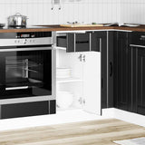 Kitchen Base Cabinet Lucca Black Engineered Wood