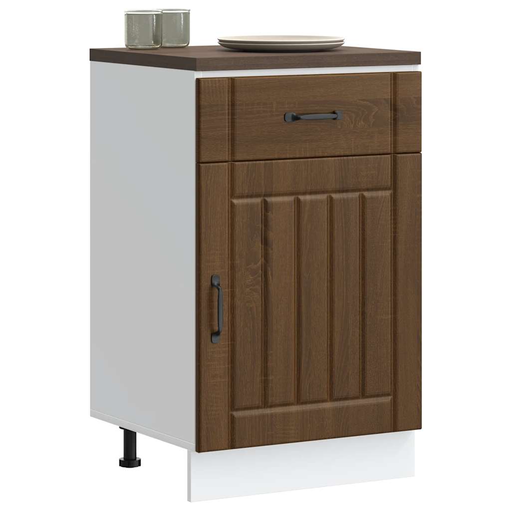 Kitchen Base Cabinet Lucca Brown Oak Engineered Wood