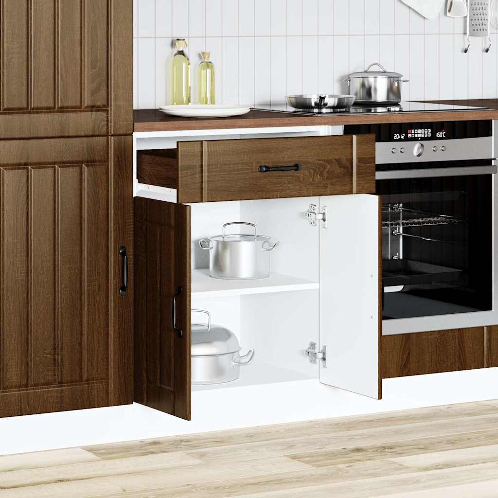 Kitchen Base Cabinet Lucca Brown Oak Engineered Wood