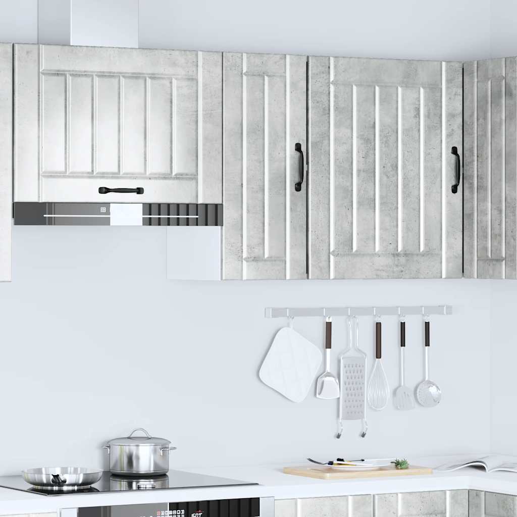 Kitchen Wall Cabinet Lucca Concrete Grey Engineered Wood