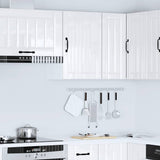 Kitchen Wall Cabinet Lucca High Gloss White Engineered Wood