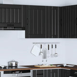 Kitchen Wall Cabinet Lucca Black Engineered Wood