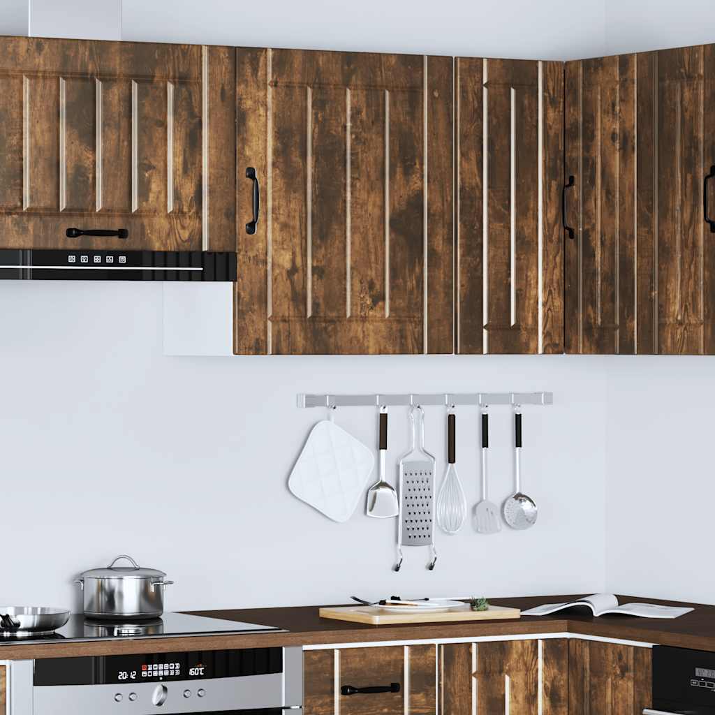 Kitchen Wall Cabinet Lucca Smoked Oak Engineered Wood