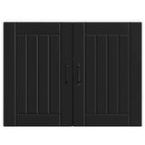 Kitchen Wall Cabinet Lucca Black Engineered Wood