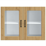 Kitchen Wall Cabinet with Glass Door Lucca Artisan Oak Engineered Wood