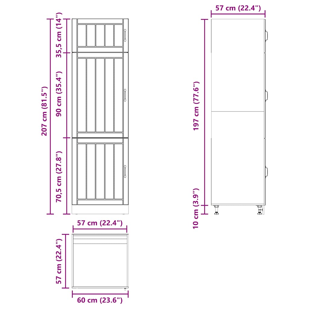 Kitchen Cupboard Lucca High Gloss White Engineered Wood