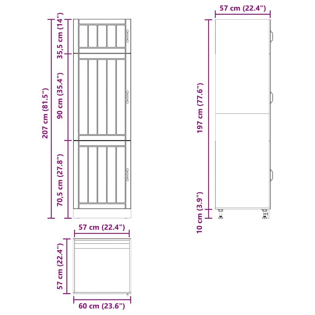 Kitchen Cupboard Lucca Grey Sonoma Engineered Wood