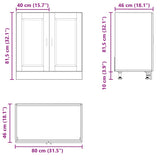 Sink Base Cabinet "Porto" White 80x46x81.5 cm Engineered Wood