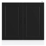 Sink Base Cabinet "Porto" Black 80x46x81.5 cm Engineered Wood