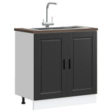 Sink Base Cabinet "Porto" Black 80x46x81.5 cm Engineered Wood