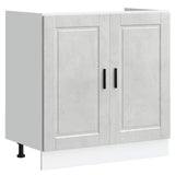 Sink Base Cabinet "Porto" Concrete Grey 80x46x81.5 cm Engineered Wood