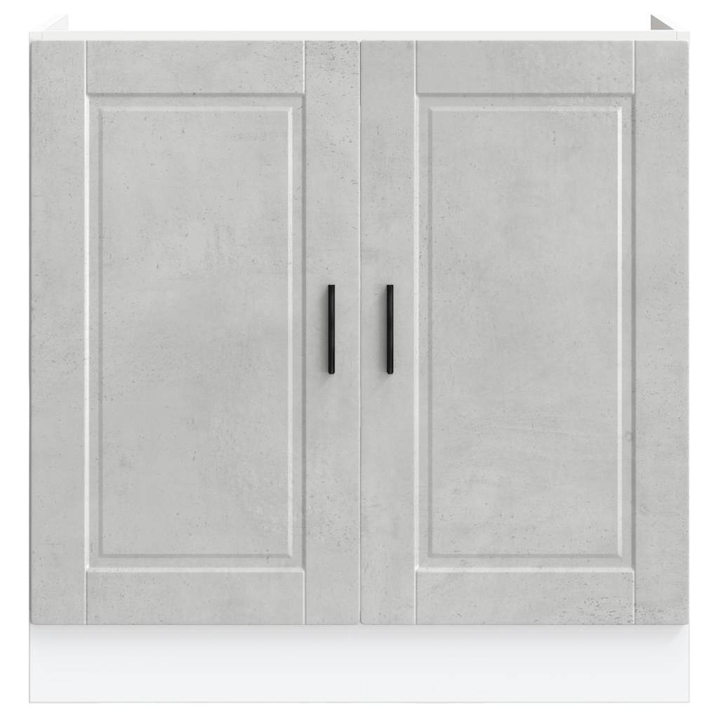 Sink Base Cabinet "Porto" Concrete Grey 80x46x81.5 cm Engineered Wood