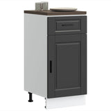 Kitchen Base Cabinet Porto Black Engineered Wood