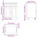 Kitchen Base Cabinet Porto White Engineered Wood