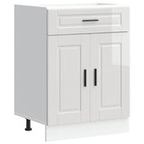 Kitchen Base Cabinet Porto High Gloss White Engineered Wood