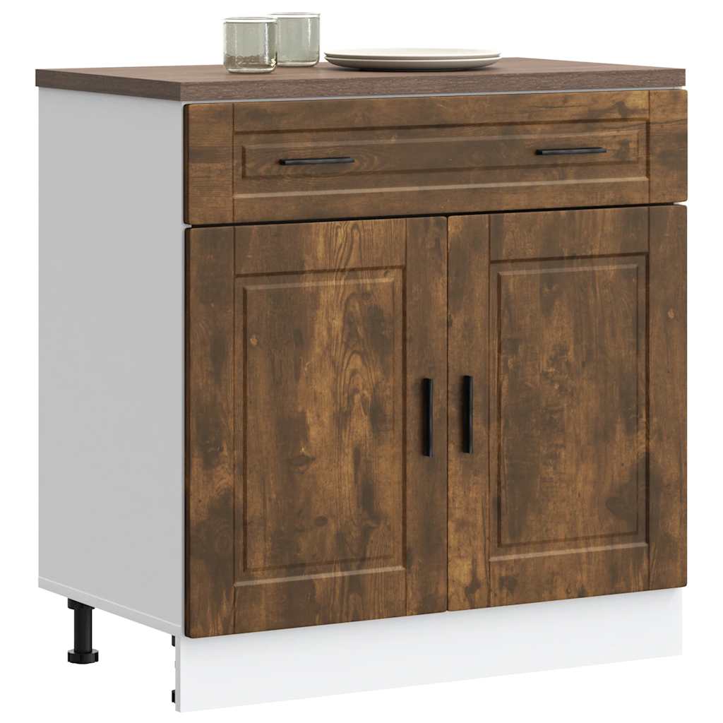 Kitchen Base Cabinet Porto Smoked Oak Engineered Wood