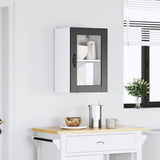 Kitchen Wall Cabinet with Glass Door Porto Black