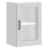 Kitchen Wall Cabinet with Glass Door Porto Concrete Grey