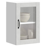 Kitchen Wall Cabinet with Glass Door Porto Concrete Grey