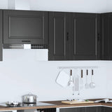 Kitchen Wall Cabinet Porto Black Engineered Wood