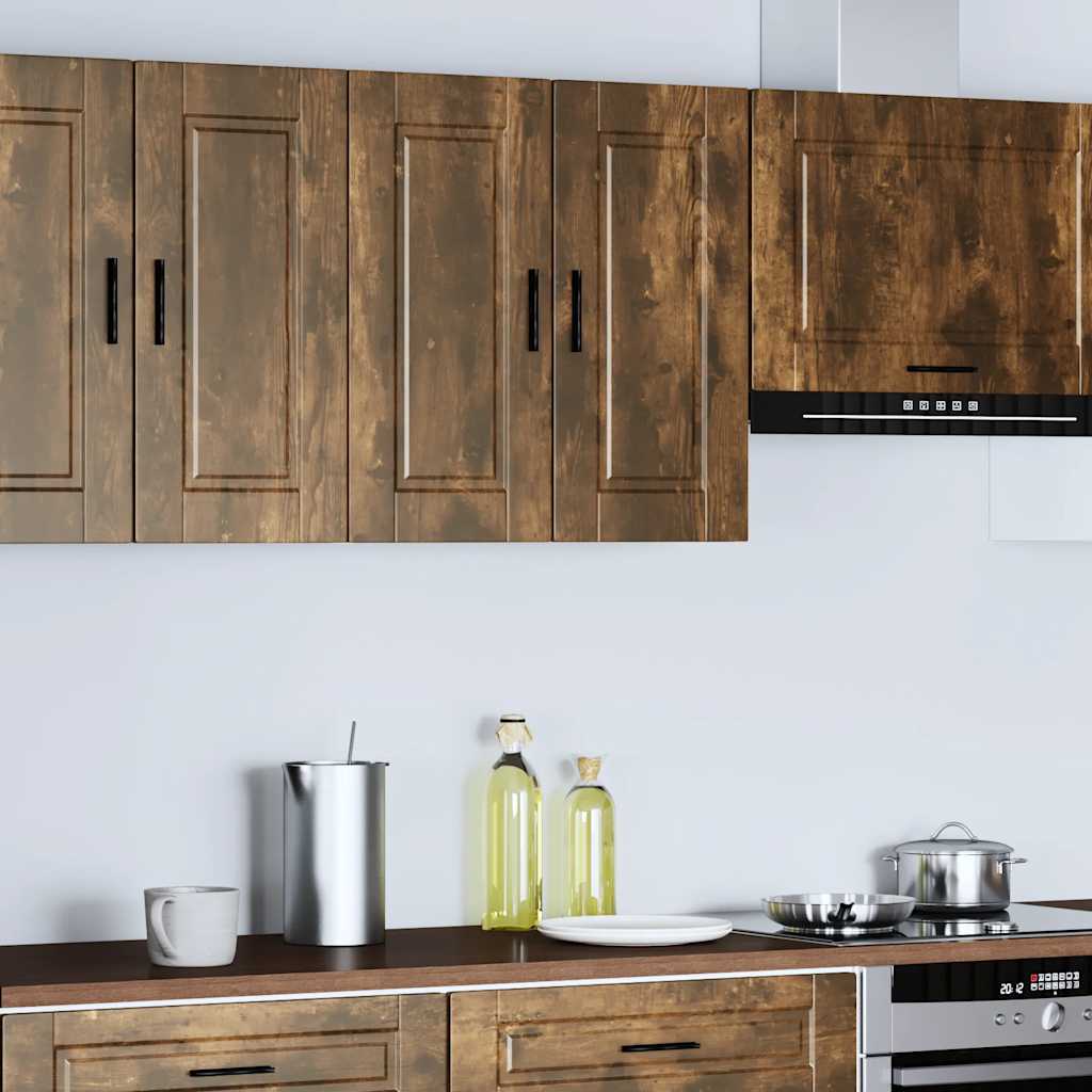 Kitchen Wall Cabinet Porto Smoked Oak Engineered Wood