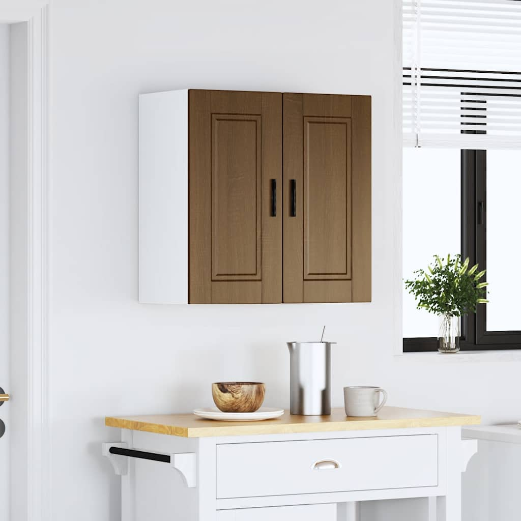 Kitchen Wall Cabinet Porto Brown Oak Engineered Wood