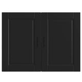 Kitchen Wall Cabinet Porto Black Engineered Wood