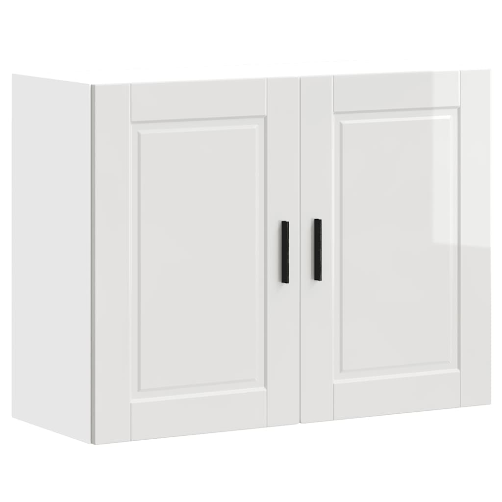 Kitchen Wall Cabinet Porto High Gloss White Engineered Wood