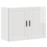 Kitchen Wall Cabinet Porto High Gloss White Engineered Wood