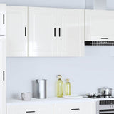 Kitchen Wall Cabinet Porto High Gloss White Engineered Wood