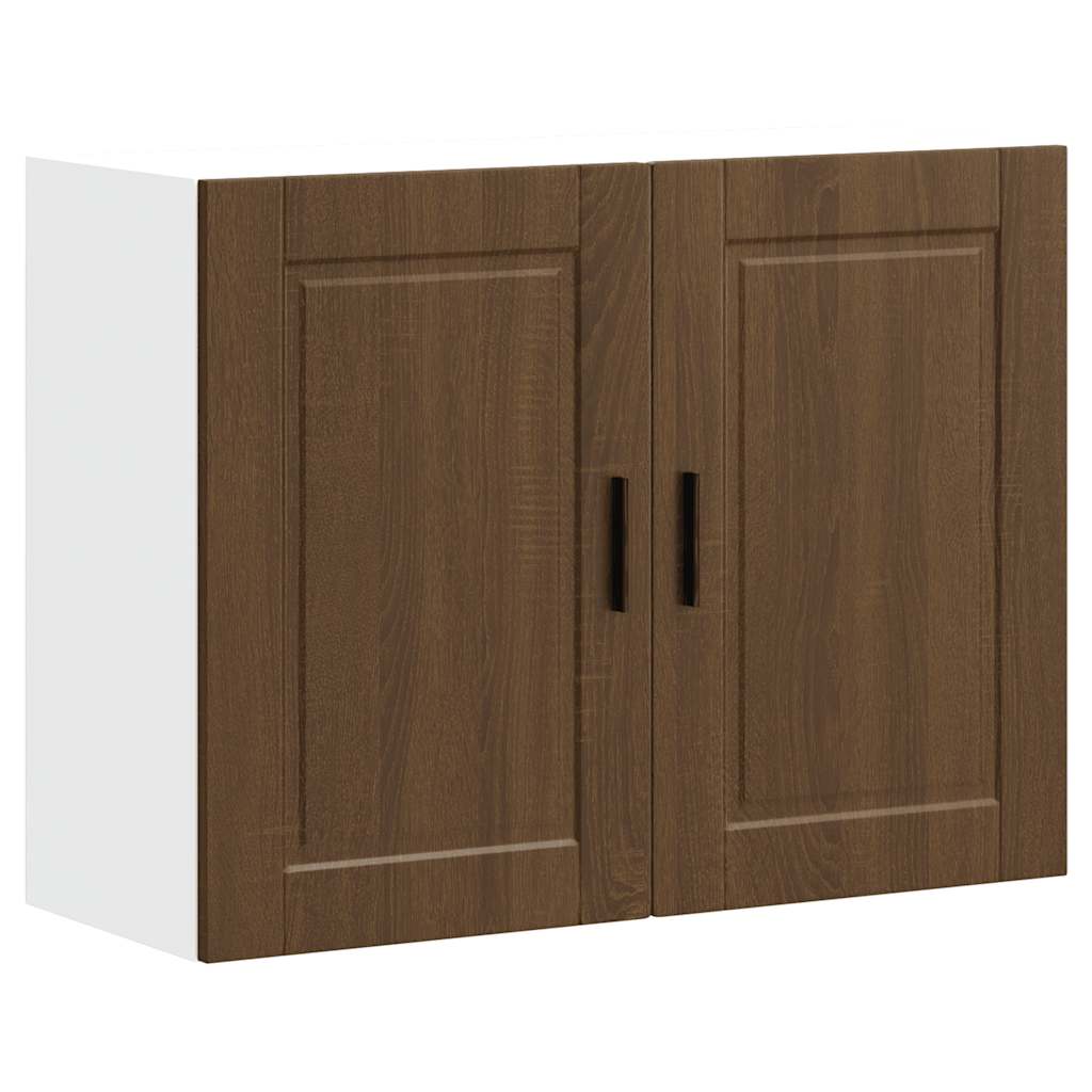 Kitchen Wall Cabinet Porto Brown Oak Engineered Wood