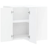 Kitchen Wall Corner Cabinet Porto High Gloss White Engineered Wood