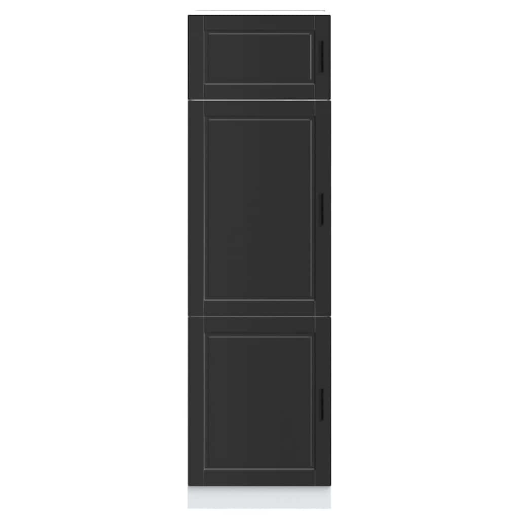 Kitchen Cupboard "Porto" Black Engineered Wood