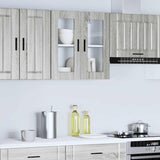 Kitchen Wall Cabinet with Glass Door Porto Grey Sonoma