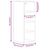 Hanging Cabinet Riga Old Wood 20x29.5x60 cm Engineered Wood