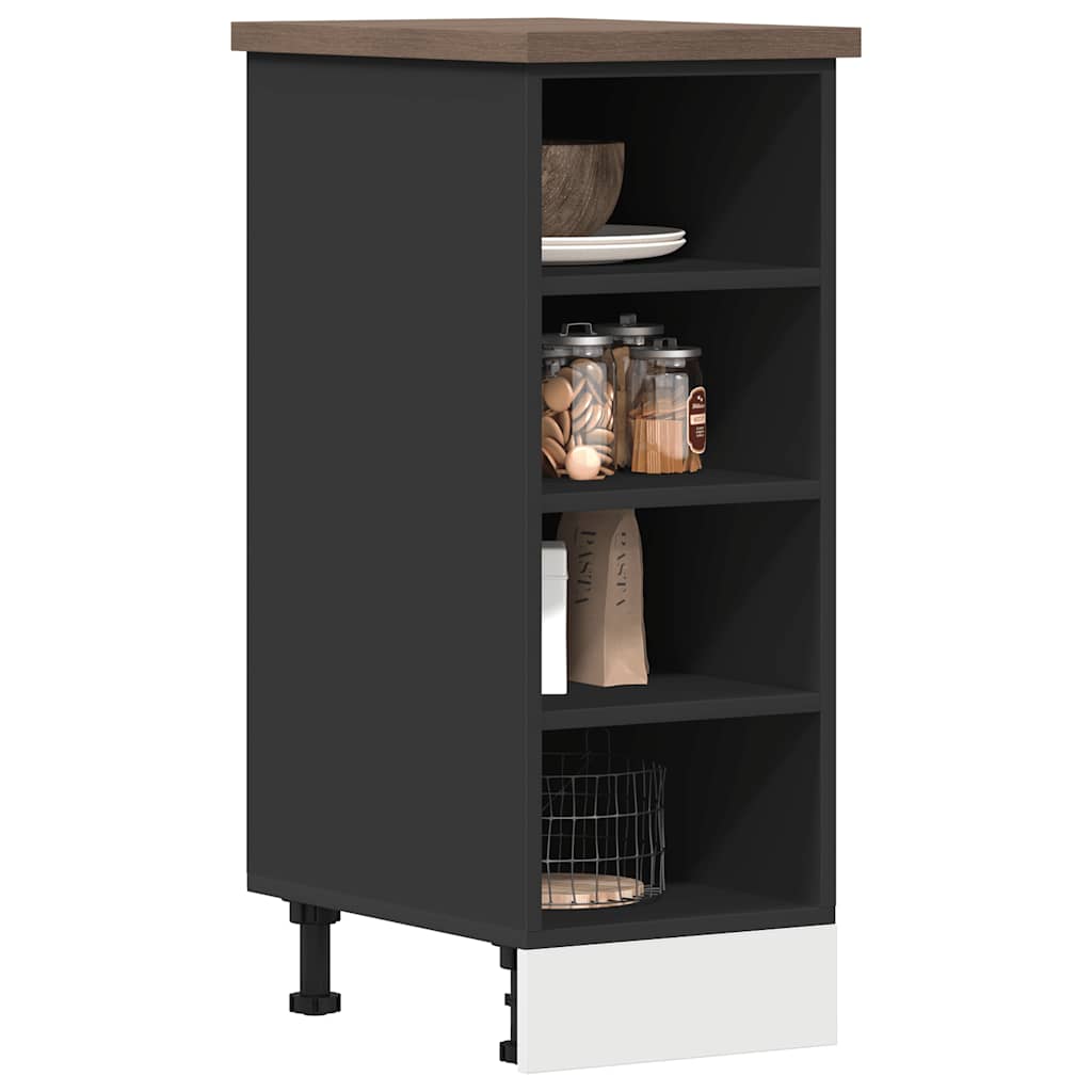 Bottom Cabinet Riga Black 30x44.5x81.5 cm Engineered Wood