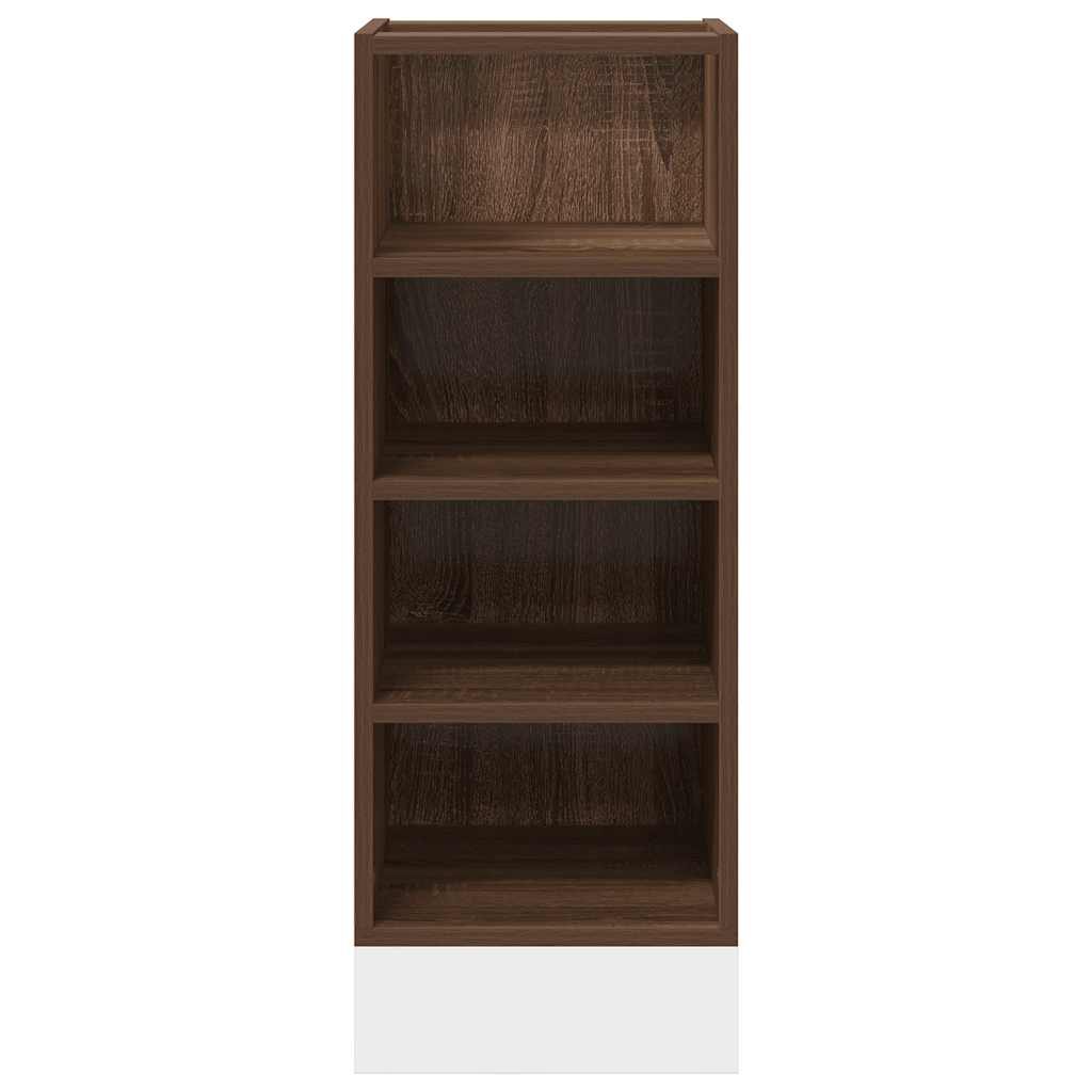 Bottom Cabinet Riga Brown Oak 30x44.5x81.5 cm Engineered Wood