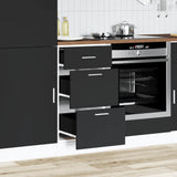 Bottom Cabinet Lyon Black 40x46x81.5 cm Engineered Wood