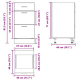 Bottom Cabinet Lyon Sonoma Oak 40x46x81.5 cm Engineered Wood