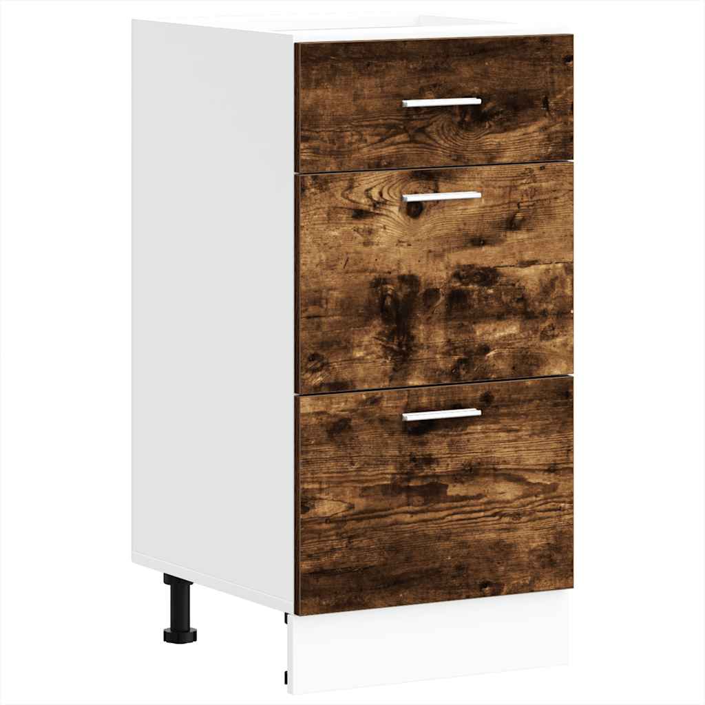 Bottom Cabinet Lyon Smoked Oak 40x46x81.5 cm Engineered Wood